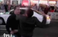 1 Guy Fights and Beats 3 Guys For Hitting His Wife In Time Square