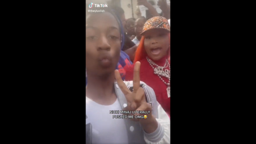 During a chaotic meet and greet in London, NICKI MINAJ CAPTURED SHOVING FAN ON CAMERA